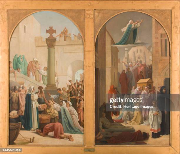 Sketch for the church of Saint-Sulpice, St Genevieve, between 1860 and 1864. St Genevieve distributing bread to the poor during the Siege of Paris....