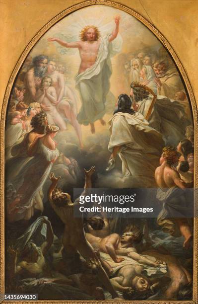 Esquisse pour Notre-Dame-de-La-Croix : La Descente de Jésus-Christ dans les limbes, circa 1819. Descent of Christ into Limbo. Artist Pierre Claude...