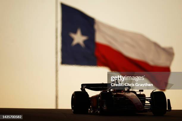 Carlos Sainz of Spain driving the Ferrari F1-75 on track during qualifying ahead of the F1 Grand Prix of USA at Circuit of The Americas on October...