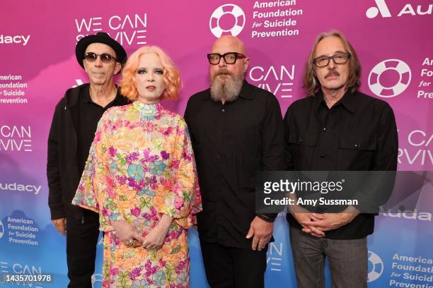 Duke Erikson, Shirley Manson, Steve Marker and Butch Vig of Garbage attend Audacy's 9th annual We Can Survive at Hollywood Bowl on October 22, 2022...