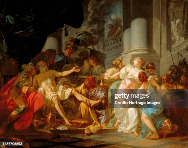 La Mort de Sénèque, 1773. The Death of Seneca. The Roman philosopher Seneca, accused of having participated in a conspiracy against the Emperor Nero,...
