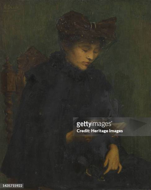 Liseuse, 1898. Woman reading. Artist Georges Décôte.