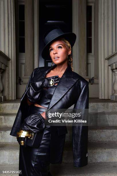 Janelle Monáe poses in the IMDb Portrait Studio at the 2022 Outfest Legacy Awards Gala at Paramount Studios on October 22, 2022 in Los Angeles,...