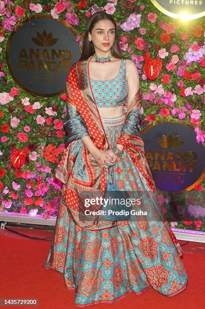 Aditi Rao Hydari attends Anand Pandit's Dewali bash on October 22, 2022 in Mumbai, India.