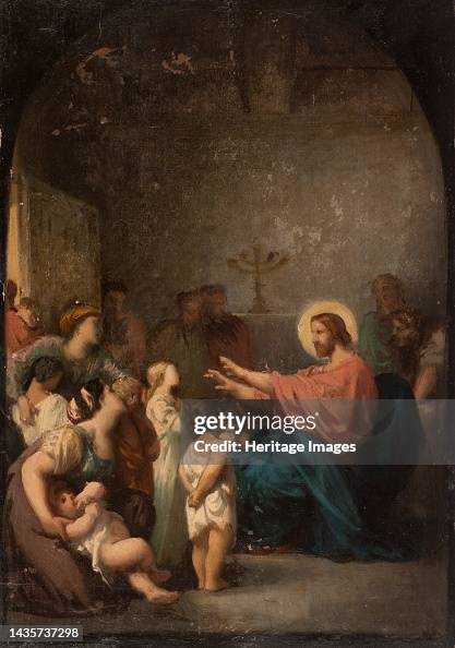 Sketch For The Church Of Saint-Etienne-Du-Mont: Jesus And The Little Children