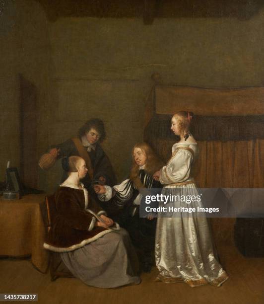 Gallant Conversation, between 1652 and 1654. Artist Gerard ter Borch.