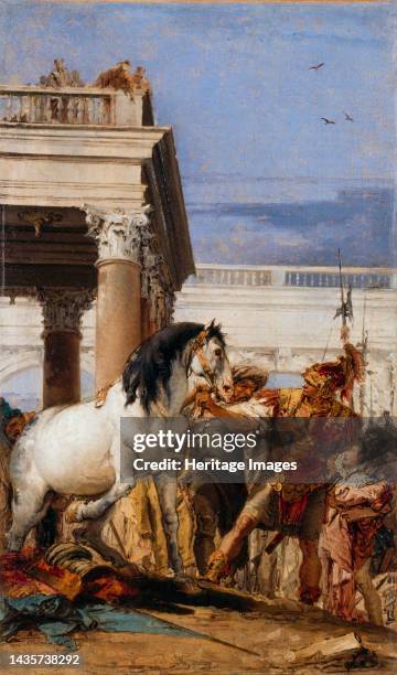 Alexander and Bucephalus, between 1757 and 1760. Artist Giovanni Battista Tiepolo.