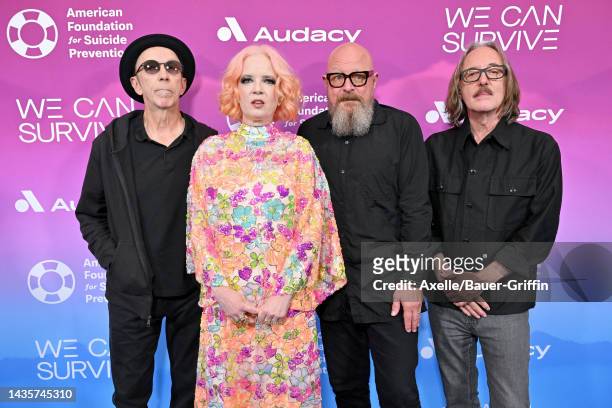 Duke Erikson, Shirley Manson, Steve Marker and Butch Vig of Garbage attend Audacy's 9th Annual We Can Survive Concert in Partnership with the...