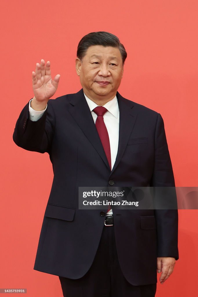 China's Standing Committee Members Of The 20th CPC Central Committee Meet With Press