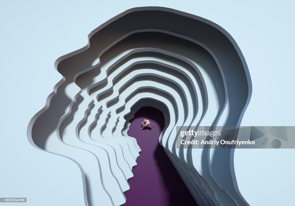 Depression head silhouette