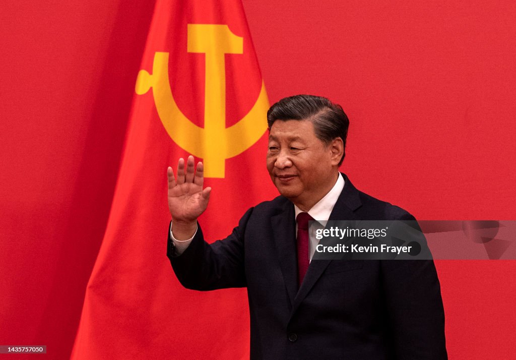 China's Standing Committee Members Of The 20th CPC Central Committee Meet With Press