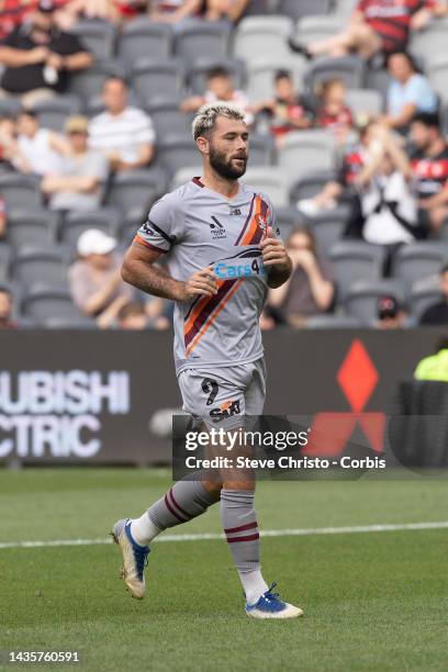 Charles Austin of the Roar during the round three A-League Men's match between Western Sydney Wanderers and Brisbane Roar at CommBank Stadium, on...