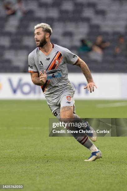 Charles Austin of the Roar during the round three A-League Men's match between Western Sydney Wanderers and Brisbane Roar at CommBank Stadium, on...