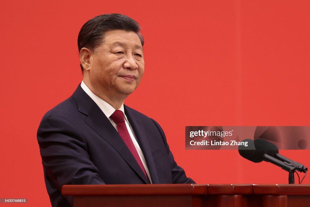 China's Standing Committee Members Of The 20th CPC Central Committee Meet With Press