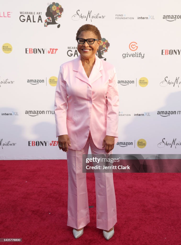 Karen Bass attends the 5th Annual WACO Wearable Art Gala at Barker