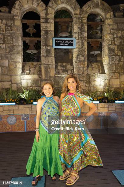 Designer Marisol Deluna and Sarah Lucero attend the Marisol Deluna Foundation Presents: An Evening of Fashion at the Arneson River Theater on October...