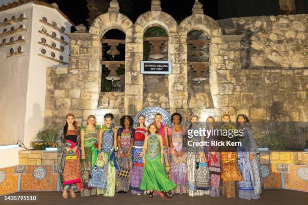 Designer Marisol Deluna and models attend the Marisol Deluna Foundation Presents: An Evening of Fashion at the Arneson River Theater on October 22,...