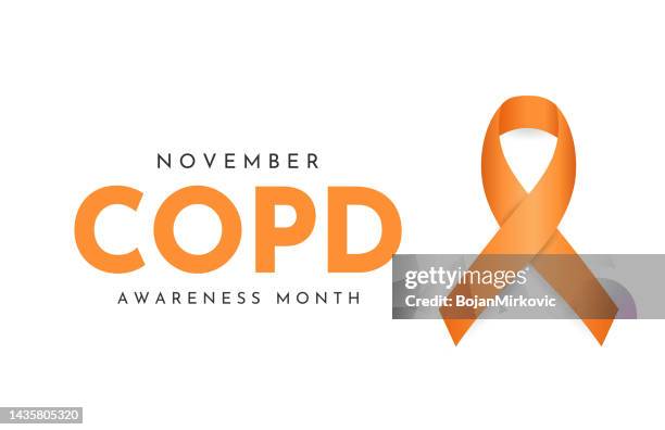 copd awareness month card, november. vector - social awareness symbol stock illustrations