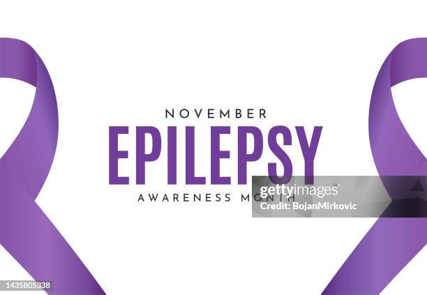 ilustrações de stock, clip art, desenhos animados e ícones de epilepsy awareness month card, background, november. vector - consciencialização para a epilepsia