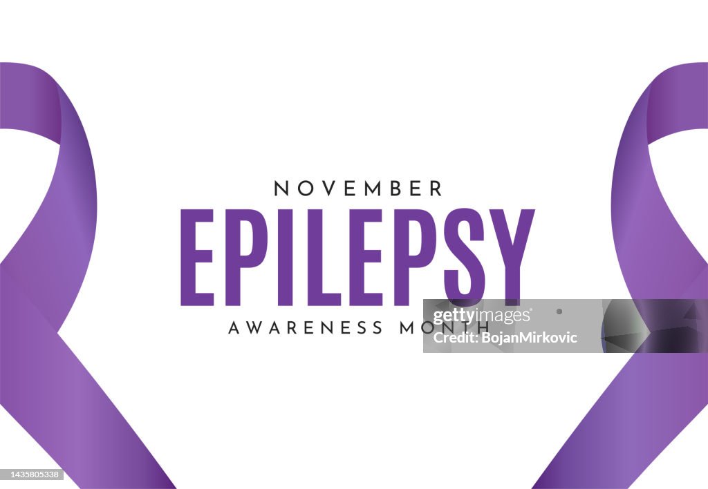 Epilepsy Awareness Month card, background, November. Vector