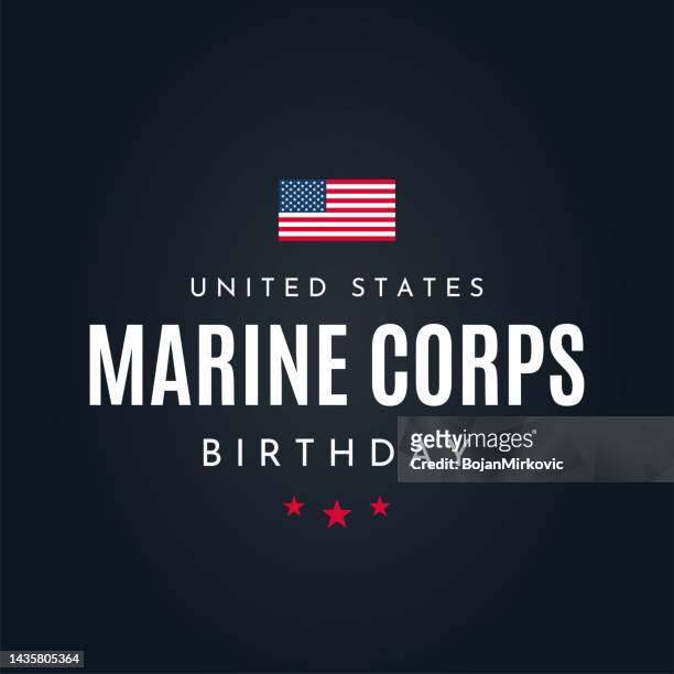 united states marine corps geburtstagsposter. vektor - marineinfanterie stock-grafiken, -clipart, -cartoons und -symbole