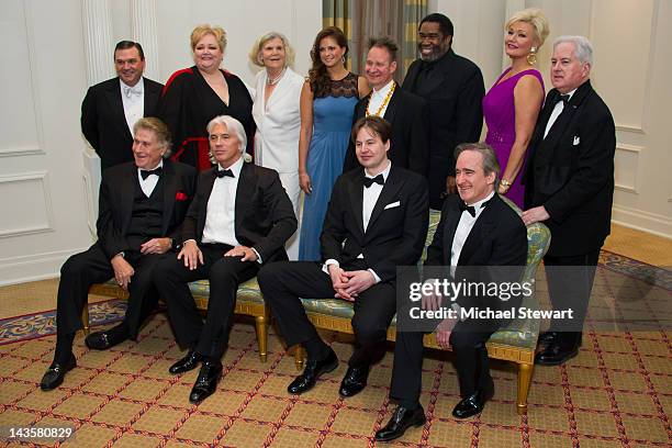 Metropolitan Opera Guild President Rich Miller, host Stephanie Blythe, singer Anja Silja, H.R.H. Princess Madeleine of Sweden, director Peter...