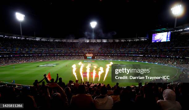 General view is seen during the ICC Men's T20 World Cup match between India and Pakistan at Melbourne Cricket Ground on October 23, 2022 in...