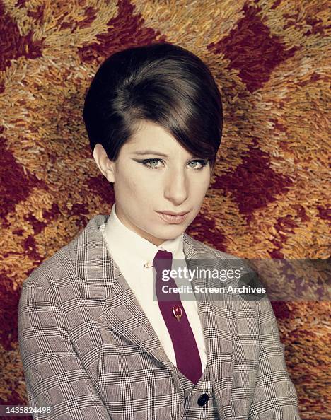 Barbra Reed Barbra Streisand striking 1960's portrait wearing suit and tie. News ...