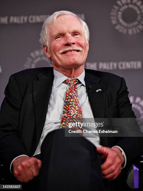 Founder Ted Turner attends Screening/Panel of Cold War: The Complete Series at The Paley Center for Media on April 29, 2012 in New York City.