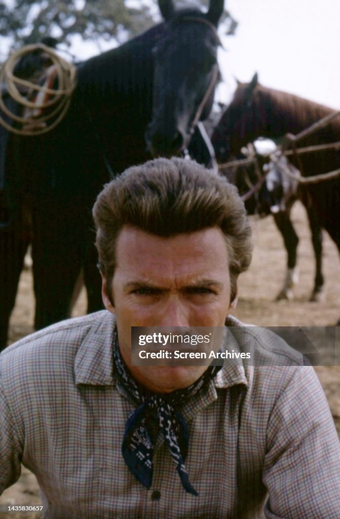 Clint Eastwood Iconic portrait as Rowdy Yates from the TV Western ...
