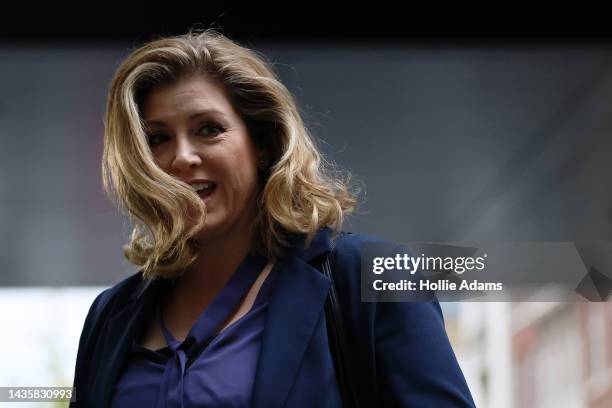Penny Mordaunt, Leader of the House of Commons, is seen at BBC Broadcasting House for an interview on 'Sunday with Laura Kuenssberg' on October 23,...