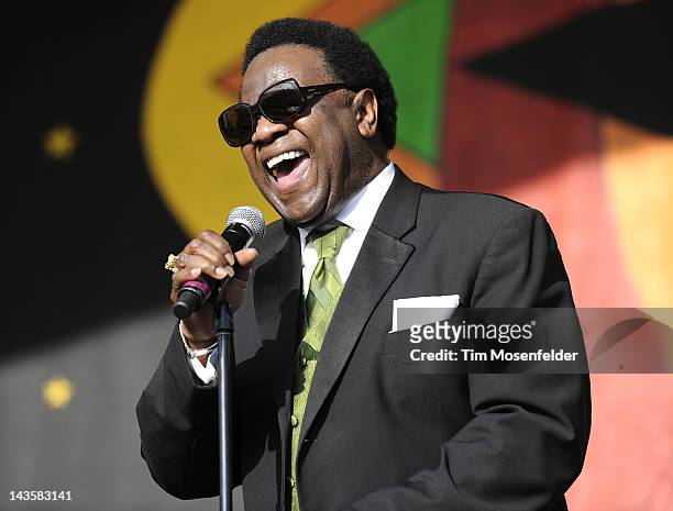 Al Green performs as part of the 2012 New Orleans Jazz & Heritage Festival at Fair Grounds Race Course on April 29, 2012 in New Orleans, Louisiana.