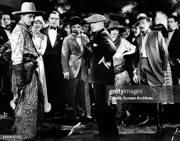 Colleen Moore, Adolphe Menjou, Phyllis Haver and Frank Mayo rare image of the silent screen legends circa 1926.