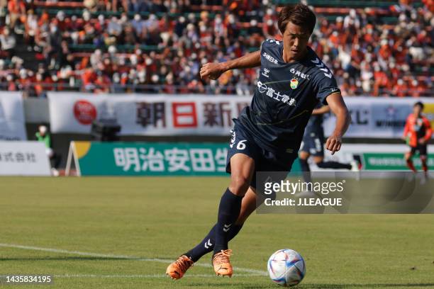 Ikki ARAI of JEF United Chiba in action during the J.LEAGUE Meiji Yasuda J2 42nd Sec. Match between Renofa Yamaguchi FC and JEF United Chiba at Ishin...
