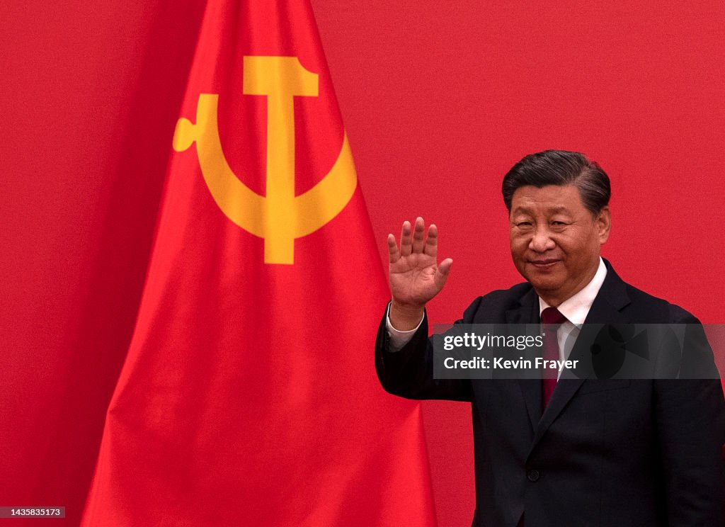 China's Standing Committee Members Of The 20th CPC Central Committee Meet With Press