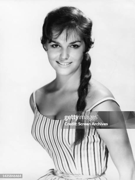 Claudia Cardinale early glamour publicity portrait of the Italian actress circa 1960.