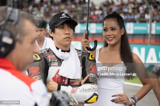 Tetsuta Nagashima of Japan LCR Honda Idemitsu prepares to start on the grid during the MotoGP race during the MotoGP of Malaysia - Race at Sepang...