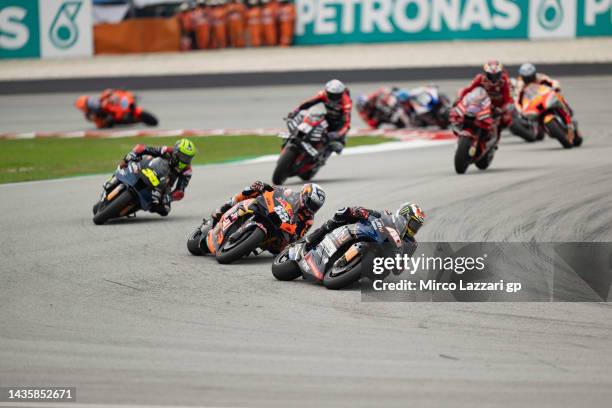 Darryn Binder of South Africa and WithU Yamaha RNF MotoGP Team leads the field during the MotoGP race during the MotoGP of Malaysia - Race at Sepang...