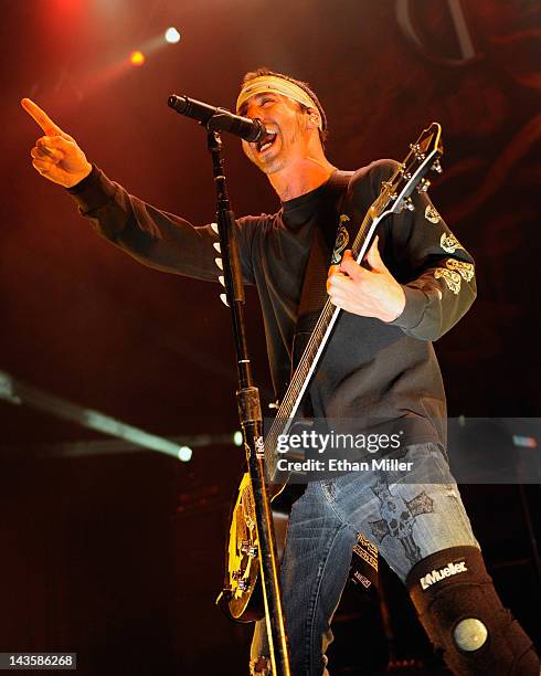 Godsmack frontman Sully Erna performs at The Pearl concert theater at the Palms Casino Resort April 29, 2012 in Las Vegas, Nevada.