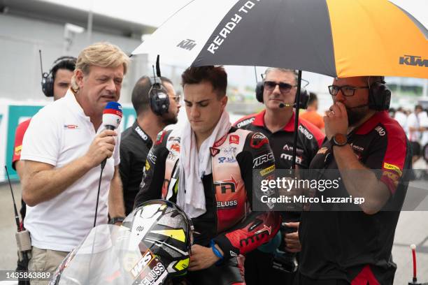 Stefano Nepa of Italy and Angeluss MTA Team KTM prepares to start on the grid during the Moto3 race during the MotoGP of Malaysia - Race at Sepang...