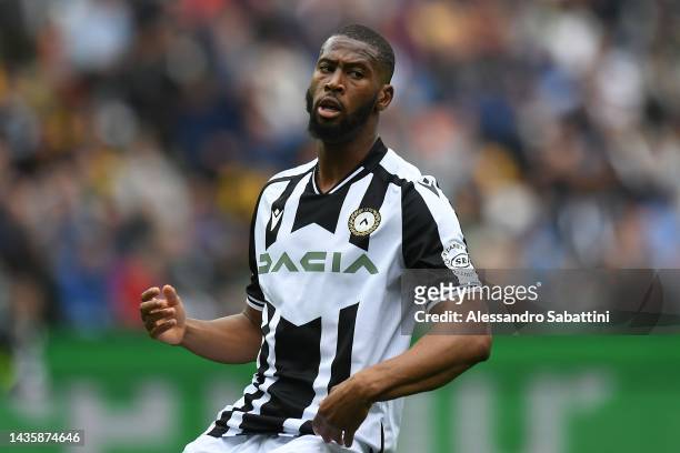 Beto of Udinese Calcio looks on during the Serie A match between Udinese Calcio and Torino FC at Dacia Arena on October 23, 2022 in Udine, .