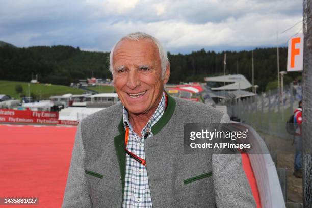 Dietrich Mateschitz, the co-founder of energy drink company Red Bull and owner of the Red Bull Formula One racing team, during the F1 Grand Prix of...
