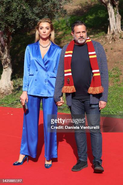 Silvia Salis and Fausto Brizzi attend the red carpet for "Er Gol De Turone Era Bono" during the 17th Rome Film Festival at Auditorium Parco Della...