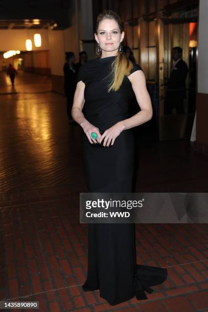 Jennifer Morrison attends Art Of Elysium\'s 5th Annual Heaven Gala at Union Station. Morrison wears Kaufaman Franco, Kimberly McDonald jewelry, and a...