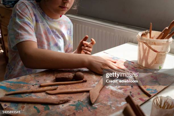 kid molding clay - food sculpture stock pictures, royalty-free photos & images