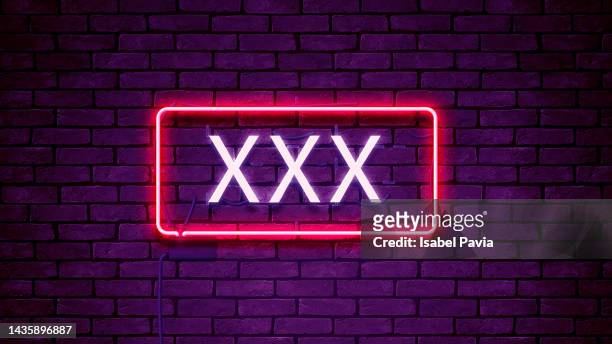 xxx neon banner adult only lights - streetwalker stock pictures, royalty-free photos & images