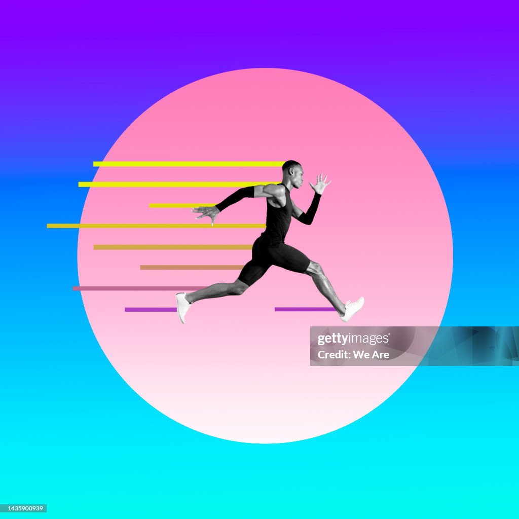 Professional Athlete Sprinting