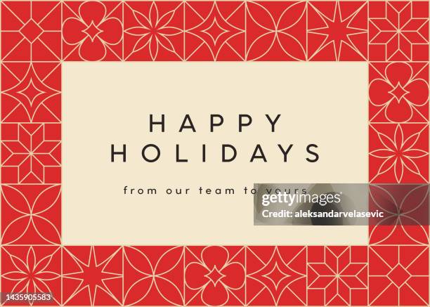 abstract graphic holiday card background - christmas border stock illustrations
