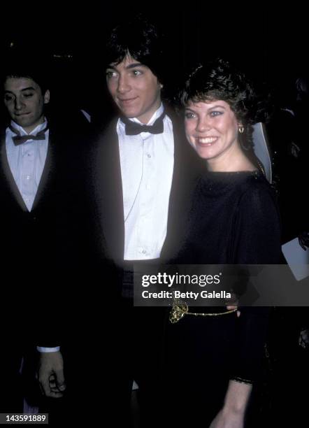 Actor Scott Baio and actress Erin Moran attend the 39th Annual Golden Globe Awards on January 30, 1982 at the Beverly Hilton Hotel in Beverly Hills,...