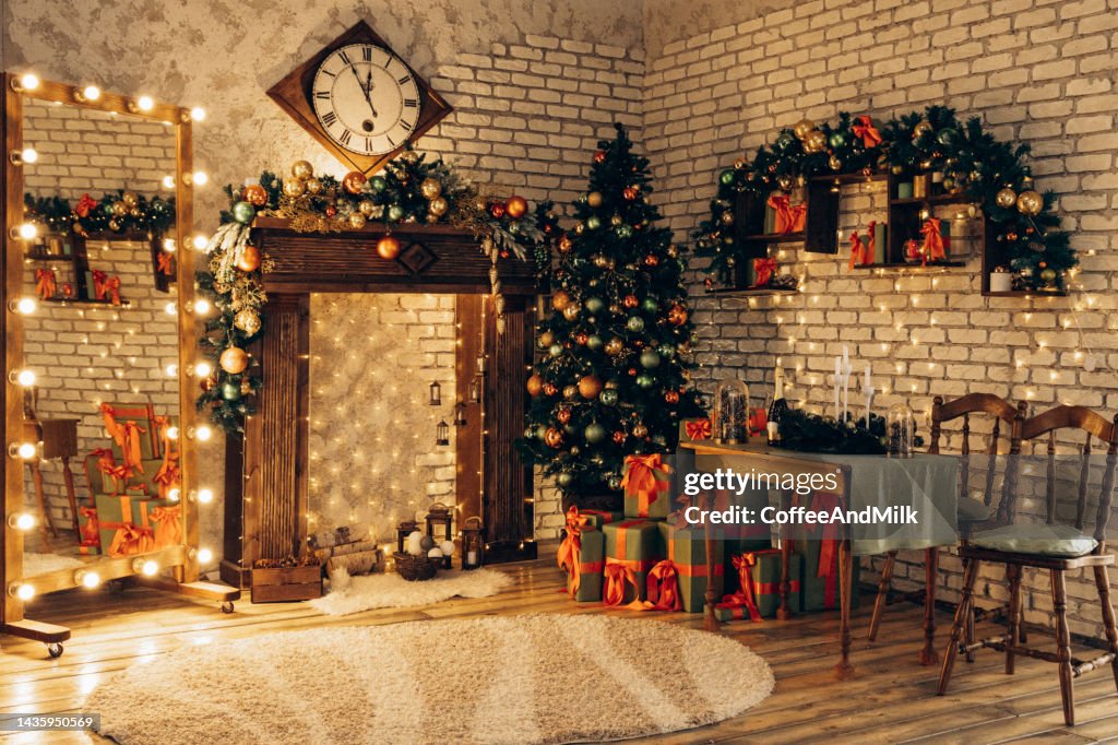 Cozy Living Room Winter Interior High-Res Stock Photo - Getty Images